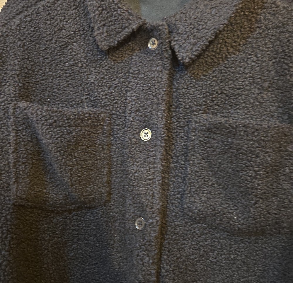 MONO B Cozy Black Sherpa Shacket - Women's Jacket & Coat - Picture 5 of 5